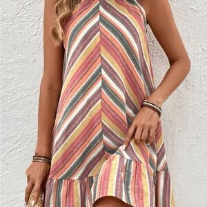 Striped Halter Dress